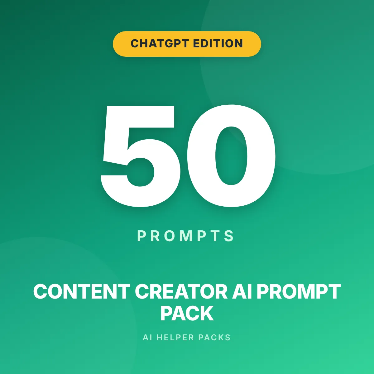 The Content Creator AI Prompt Pack - ChatGPT Edition